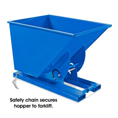Standard Steel Dumping Hopper - 1 Cubic Yard, Blue H-2108BLU