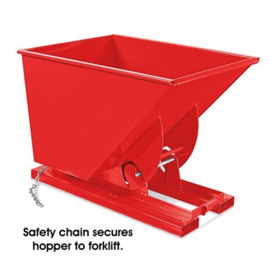 Standard Steel Dumping Hopper - 1 Cubic Yard, Red H-2108R