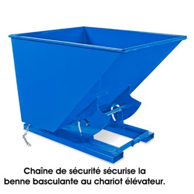Standard Steel Dumping Hopper - 2 Cubic Yard, Blue H-2109BLU