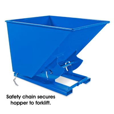 Standard Steel Dumping Hopper - 2 Cubic Yard, Blue H-2109BLU