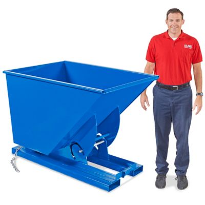 Heavy Duty Steel Dumping Hopper - 1 Cubic Yard