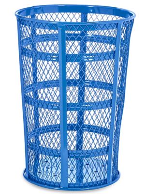 Wire Mesh Trash Can- 45 Gallon, Blue H-2125BLU