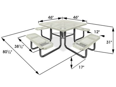 Metal Picnic Table - 46