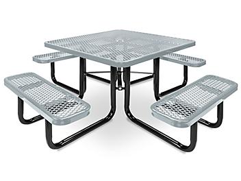 Metal Picnic Table - 46" Square, Gray H-2126GR