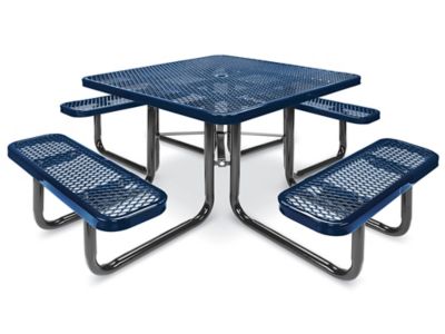 Metal Picnic Table - 46" Square, Navy H-2126NB