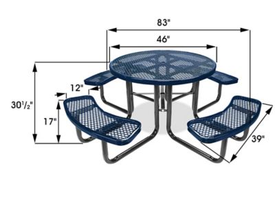Metal Picnic Table - 46