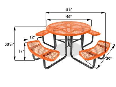 Metal Picnic Table - 46