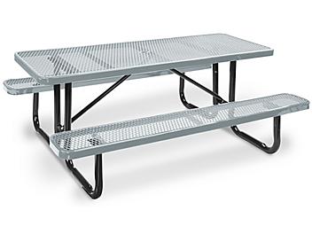 Metal Picnic Table - 6' Rectangle, Gray H-2128GR