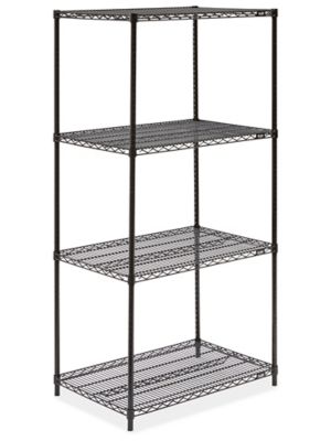 Black Wire Shelving Unit - 36 x 18 x 72 H-1748-72 - Uline