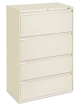 Lateral File Cabinet - 36" Wide, 4 Drawer, Tan H-2169T
