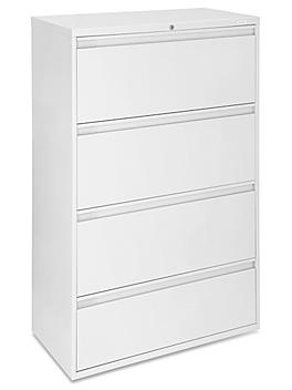 Lateral File Cabinet - 36" Wide, 4 Drawer, White H-2169W