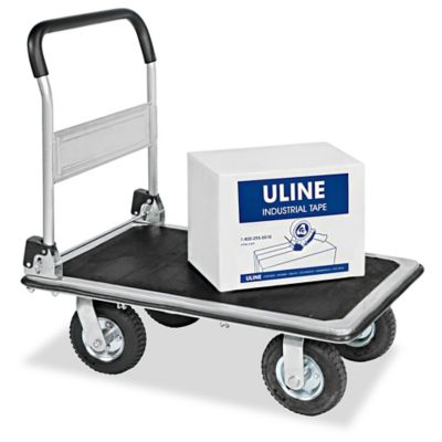 Chariot de transport à 2 étages, avec roulettes en TPE, jusqu'à 500 kg,  acier thermolaqué bleu gentiane RAL 5010, différentes versions acheter à  prix avantageux