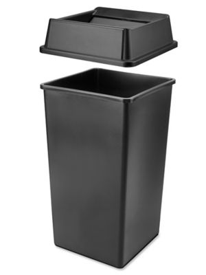 Rubbermaid® Hands-Free Trash Can - 50 Gallon, Black H-2183BL - ULINE