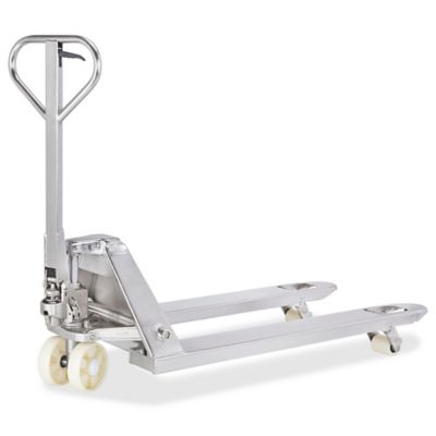 Uline Stainless Steel Pallet Truck - 48 x 27" H-2185