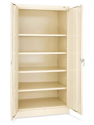 Global Industrial™ Bin Cabinet Deep Door 96 YL Bin, Shelves, 16 Ga  Unassembled Cabinet 38x24x72