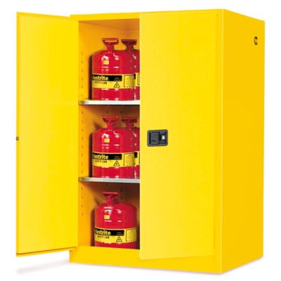 Undercounter Flammable Storage Cabinet - Manual Doors, Red, 22 Gallon  H-4177M-R - Uline