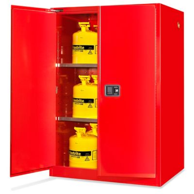 Mini Flammable Storage Cabinet - Manual Doors, Yellow H-4174M-Y - Uline