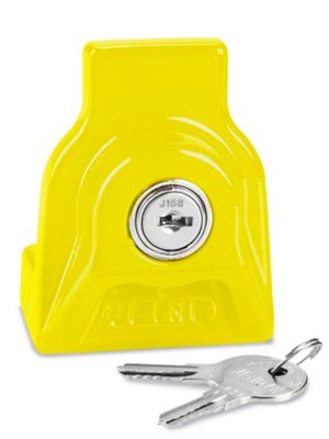 Metal Trailer Lock - Keyed Different, Yellow H-2226Y