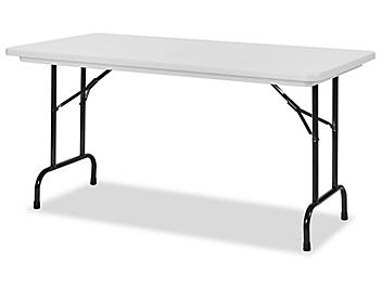 Deluxe Folding Table - 60 x 30", Fixed Height, Light Gray H-2228FGR
