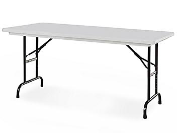 Deluxe Folding Table - 72 x 30", Adjustable Height, Light Gray H-2229AGR
