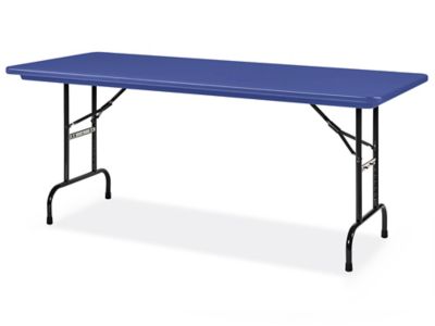 Deluxe Folding Table - 72 x 30, Adjustable Height, Red H-2229R