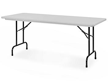 Deluxe Folding Table - 72 x 30", Fixed Height, Light Gray H-2229FGR