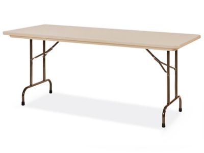 Deluxe Folding Table - 72 x 30", Fixed Height, Tan H-2229FT