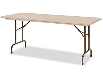 Deluxe Folding Table - 72 x 30", Fixed Height, Tan H-2229FT