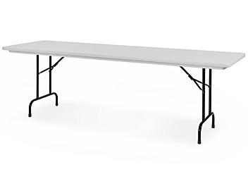 Deluxe Folding Table - 96 x 30", Fixed Height, Light Gray H-2230FGR