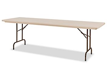 Deluxe Folding Table - 96 x 30", Fixed Height, Tan H-2230FT