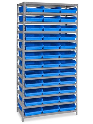  Shelf Bin Organizer - 36 x 18 x 75" with 11 x 18 x 4" Bins