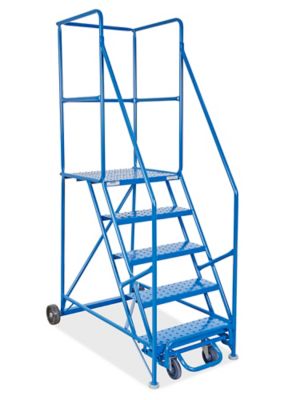 5 Step Rolling Safety Ladder with 22 1/2" Top Step H-2255
