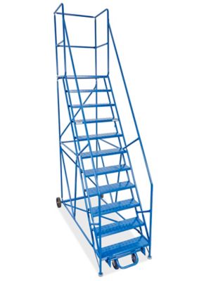 11 Step Rolling Safety Ladder with 22 1/2" Top Step H-2261
