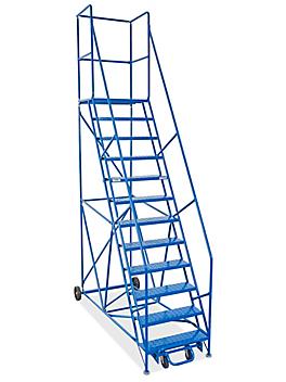 12 Step Rolling Safety Ladder with 22 1/2" Top Step H-2262