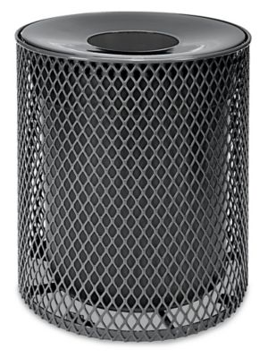 Thermoplastic Trash Can - 32 Gallon, Funnel Lid