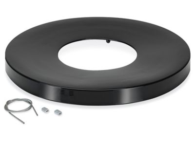 Funnel Lid for Thermoplastic Trash Can - Black H-2293BL-LD