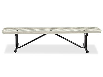 Metal Bench without Back - 6', Beige H-2295BE-P