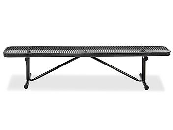Metal Bench without Back - 6', Black H-2295BL-P