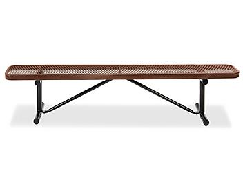 Metal Bench without Back - 6', Brown H-2295BR-P