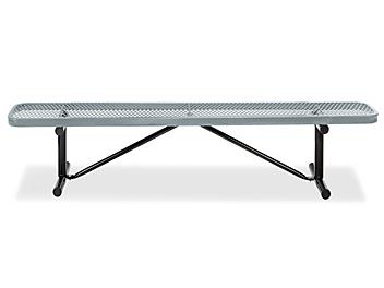 Metal Bench without Back - 6', Gray H-2295GR-P