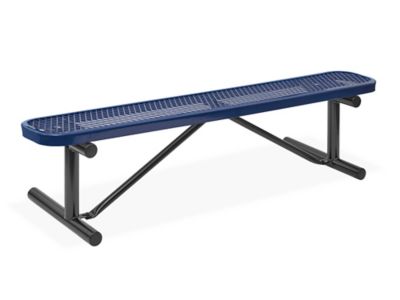 Metal Bench without Back - 6', Navy H-2295NB-P