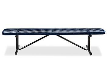 Metal Bench without Back - 6', Navy H-2295NB-P