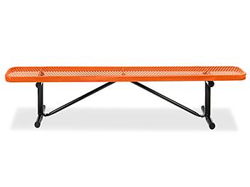 Metal Bench without Back - 6', Orange H-2295O-P