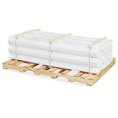 Parking Stop Skid Lot - 6', Plastic, White H-2309W-S