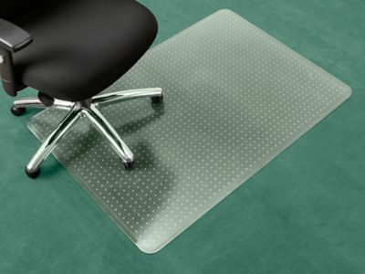 Carpet Chair Mat with Lip - 45 x 53, Black H-6544 - Uline