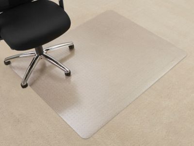 Carpet Chair Mat with Lip - 45 x 53, Clear H-1461 - Uline