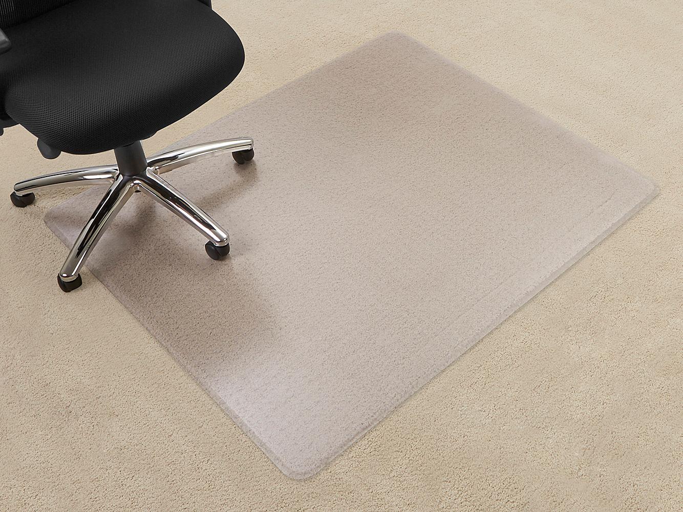 Alera Non-Studded Chair Mat for Hard Floor 45" x 53" with Lip Clear MAT4553HFL 