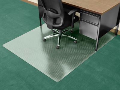  Tapete para silla de oficina para alfombra y suelo de madera,  2.62 libras antideslizante Hi-Q tapete para silla de escritorio para suelos  de madera dura y moqueta, tapete de escritorio fácil