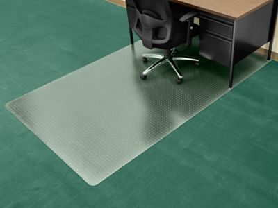 Carpet Chair Mat with Lip - 45 x 53, Clear H-1461 - Uline