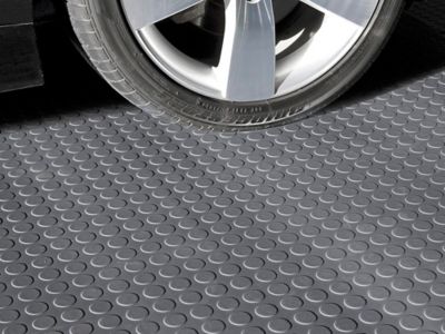 Tapis pour plancher de garage – 8 1/2 x 22 pi, gris, pastilles H